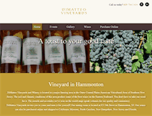 Tablet Screenshot of dimatteowinery.com